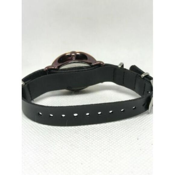 Fossil ES4099 Jacqueline Womens Black Leather Analog Wine Dial Quartz Watch Ff22 - Picture 8 of 9